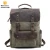 Import Mens Washed Canvas Genuine Leather customize logo rucksack retro vintage cotton laptop custom school canvas backpack for men from China