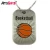Import Metal die casting custom double side dog tag print logo from China