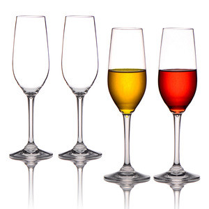METIS great design unbreakable red wine cabernet plastic wedding Champagne flutes