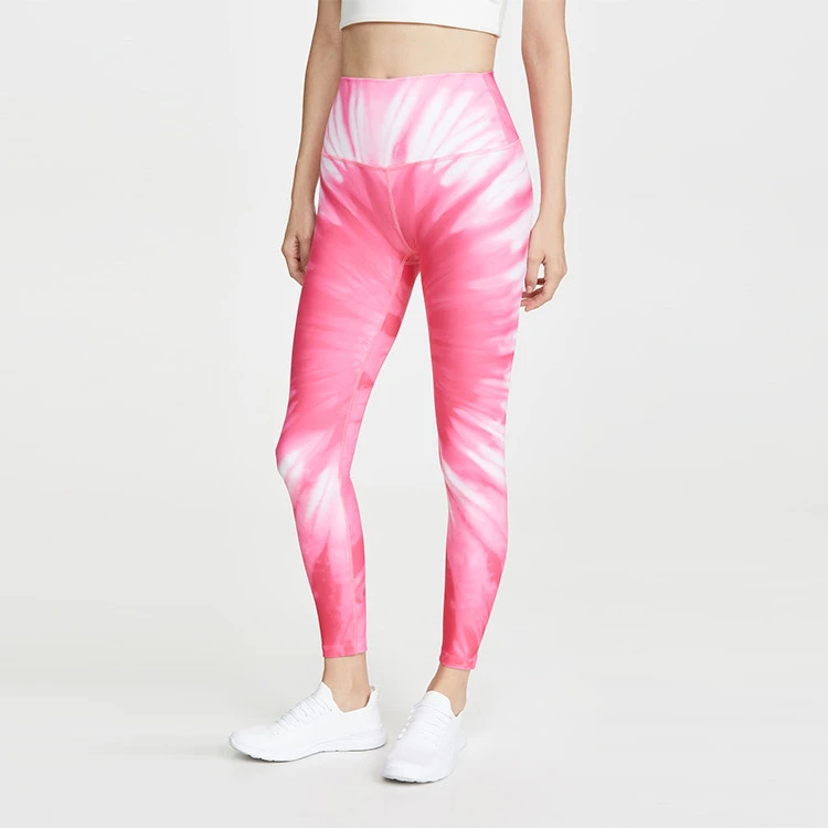 MI-LING Women sports tie dye print apparel fitness workout gym fitness high custom design yoga pants leggings