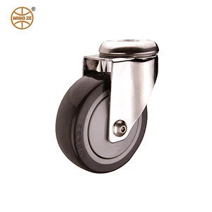 Mingze 3&quot;/4&quot;/5&quot; Threaded Stem Furniture Caster/Galvanized/Zinc Plated/Screw Rod Stainless Steel Castor