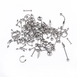 Mix Lots Barbell Belly Lip Nose Ear Tongue Eyebrow Rings Piercing Wholesale Body Piercing Jewelry