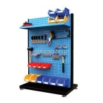 Mobile perforated panel for the tool parts