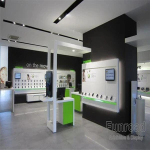 mobile phone shop interior design for cell phone accessory display