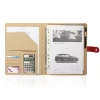 Modern business leather portfolios A4 briefcase conference documents holder ring binder