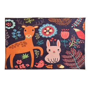 Modern customized cartoon patterns anti slip floor pvc mat