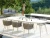 Import Modern design outdoor furniture garden rope woven dining chair marble top dining table from China