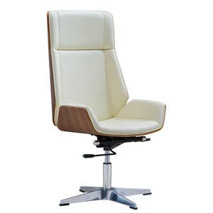 Modern ergonomic leather Multifunction chair Bending Walnut color Kruze Office Chair