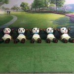 Modern garden decoration fiberglass mushroom chairs statue