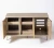 Import Modern Luxury 3 door with metal trim insert solid oak wood bedroom wooden media console dresser from China