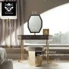 Modern Luxury Bedroom Dresser Furniture Metal Luxury Dressing Table With Lighted Standing Mirror For Living Room Hotel Apartment