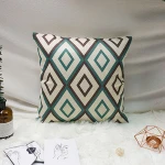 Modern style chair seat geometric printed plain luxury cushion cover
