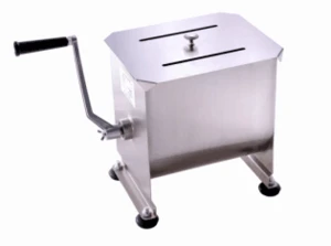 Movable manual meat mixer with wheel