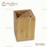 Multi-function and removable bamboo kitchen utensils holder