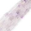 Natural 8x11MM Cylinder Stone Beads 7.5Inch Light Purple Amethysts Loose Spacer Beads For DIY Jewelry Making