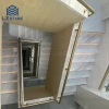 Natural Luxury Italy Palissandro White Marble Stone Staircase With LED Modern Stair Steps Design