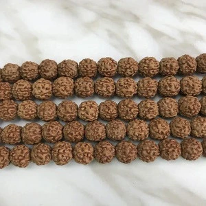 Nepal Beads 5 Face 8mm Rudraksha Loose Beads For jewellery Making