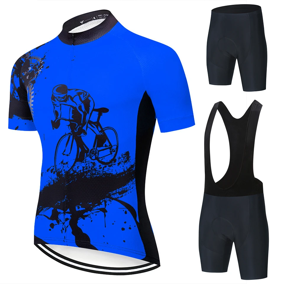 New 2021 BIKE Cycling Set Man Cycling Jersey Short Sleeve Bicycle Cycling Clothing Kit Mtb Bike Wear Triathlon Maillot Ciclismo