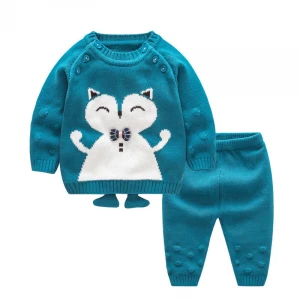 new arrival lovely newborn baby cotton pullover kids sweater set
