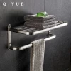 New arrival wall mount bathroom accessories stainless steel towel racks with shelf