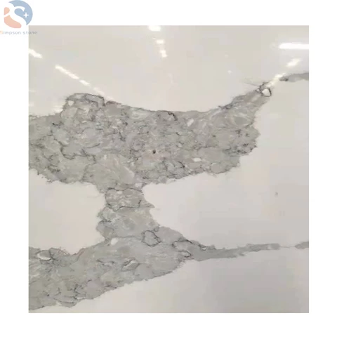 New Calacatta Artificial quartz engineered stone countertop quartz stone slab for bathroom