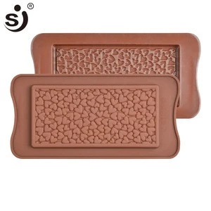 New design DIY candy bar mould cake decoration tools for make covering heart bean a piece of chocolates chips