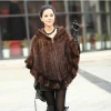 New Design Luxurious Knitted Mink Fur&White Fur Wedding Wrap/Shawl