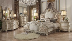 New Design Luxury Design Solid Wood Bedroom Furniture Set