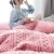 Import New design modern princess sweet lovely Korean 100% polyester bedding set duvet cover knitted wool crystal velvet from China