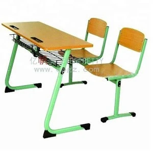New Design Modern School Furniture Students Desk and Chair for Grade 1
