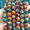 New Fashion Synthetic Multicolor Imperial Jasper Loose Semi-precious Stone Beads Light Weight For Jewelry Making