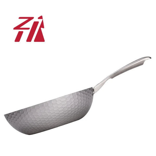 New Forged Aluminium Chinese Wok Pan With Induction Compatible Bottom