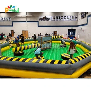 New inflatable toxic meltdown wipeout eliminator,inflatable wipeout bouncer game for adults