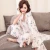 Import New Ladies Fashion Print Three-piece Pajamas Sexy Cotton Silk Sling Cardigan Sleepwear from China