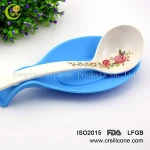 New Multi-Function 100% Food Grade Kitchen Tools Heat Resistant Silicone Spoon Rest Stand Holder Fork Mat