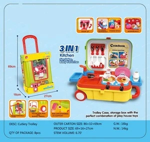 New Play House Toys Pretended Toys Cosmetic Set Doctor Set Tool Set Beach Toys Trolley For Children