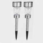 New Solar Power Outdoor Stainless Steel 7 Color Changing LED Garden Landscape Path Pathway Lights Lawn Lamp Solar Panel Light