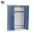 Import New style 3 doors blue wardrobe cabinet closet metal wardrobe with mirror for home furniture from China