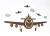 Import New style antique cartoons plane wall clock in nordic style from China