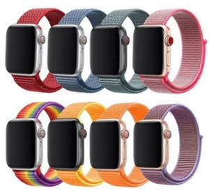 Newest Color Woven Nylon Sport Loop for Apple Watch band 44mm 42mm 40mm 38mm wrist Strap For iwatch series 5/4/3/2/1