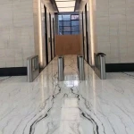 Newstar panda white colour marble border dolomite make slabs foloor tile size aibaba hot sale product