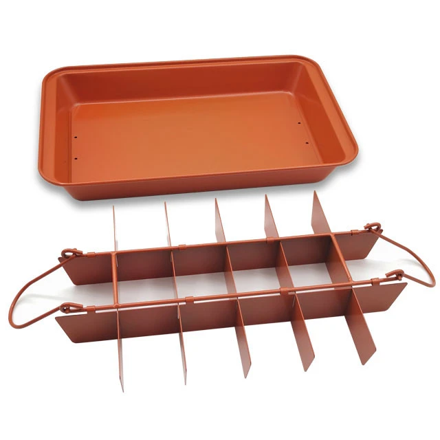 Non Stick 18 Cavity Carbon Steel Brownie Cake Pan Bread Pan with Dividers Square Lattice Chocolate Cake Mold Brownie Baking Pan
