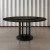 Nordic luxury restaurant furniture dinning room white black round marble top dining table