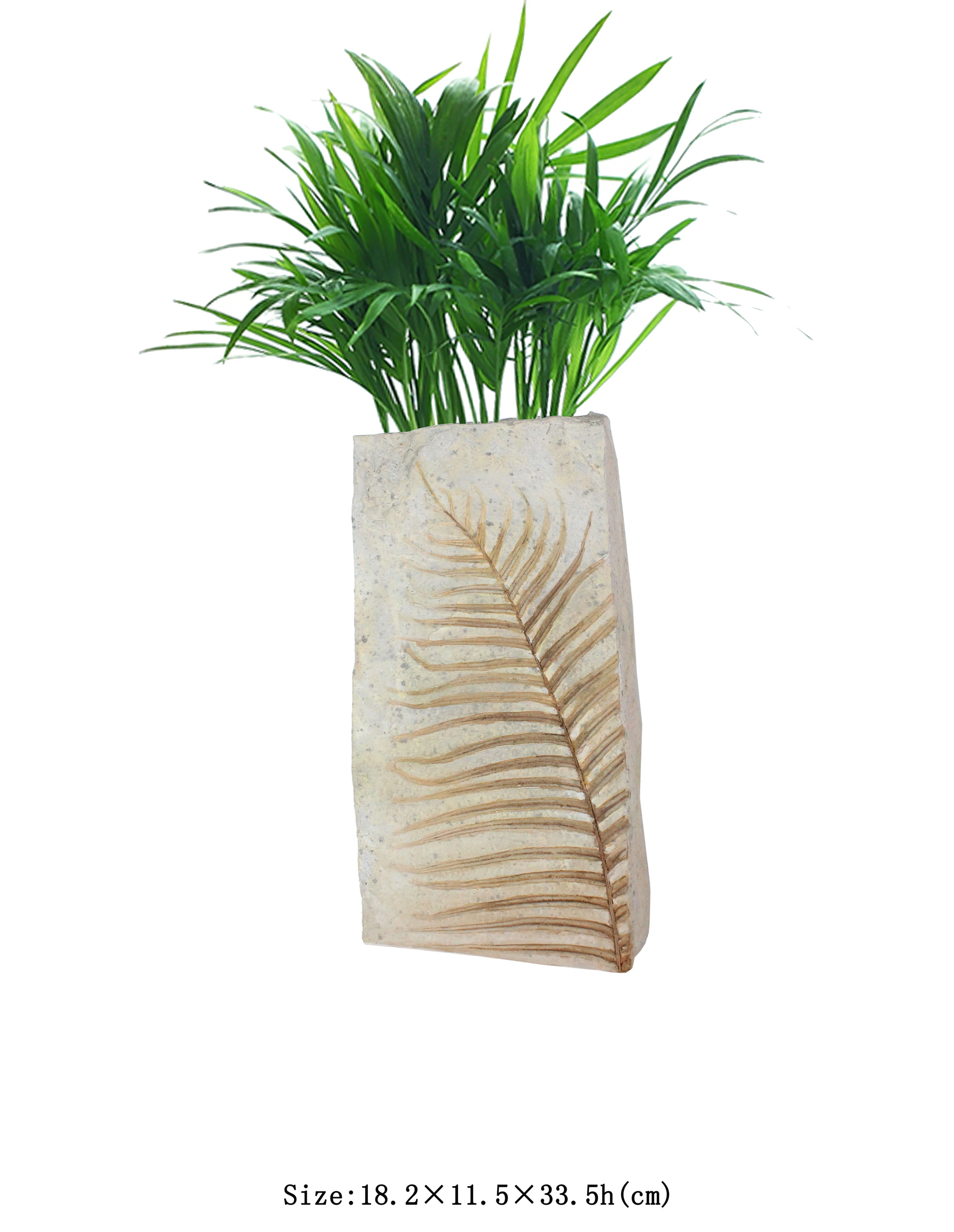 Nordic Style Leaf Fossil Vase Abstract Sculpture Art Home Decor Table Ornament Custom Statue Moderne Vase Epoxy Resin