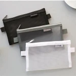 Nylon mesh pencil case for school and office use