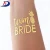 Import OEM Fake Flash Gold Foil Body Hand Sticker Custom Metallic Temporary Tattoo from China