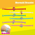 OEM wholesale Cute Funny Kawaii Promotional Item Cartoon Small Vending Capsule Toy Girl Party Supplies soft PVC Mermaid Bracelet