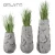 Import oeuvre stone planter outdoor large  plant pots fiberglass flower pot garden pots for plants succulent planters indoor hotel from China