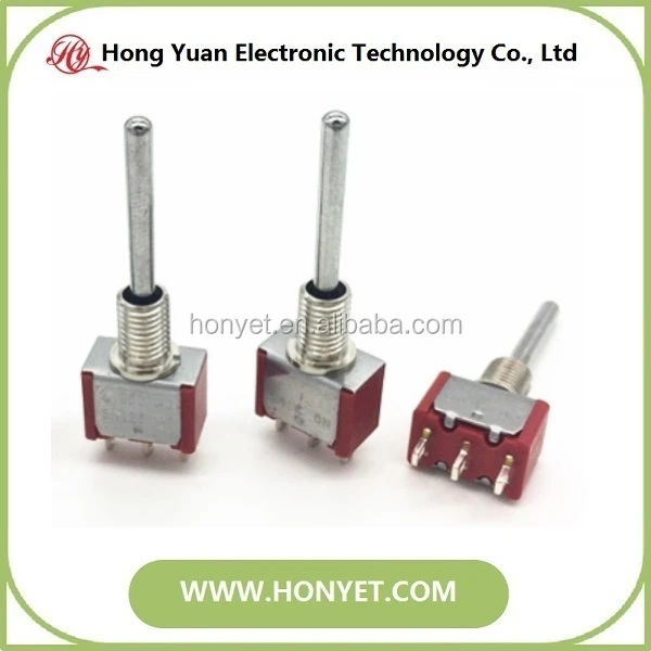 ON-OFF-ON 3 Way long actuator spring return miniature toggle switches