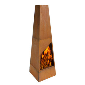 Outdoor Modern design charcoal wood burning BBQ chimenea